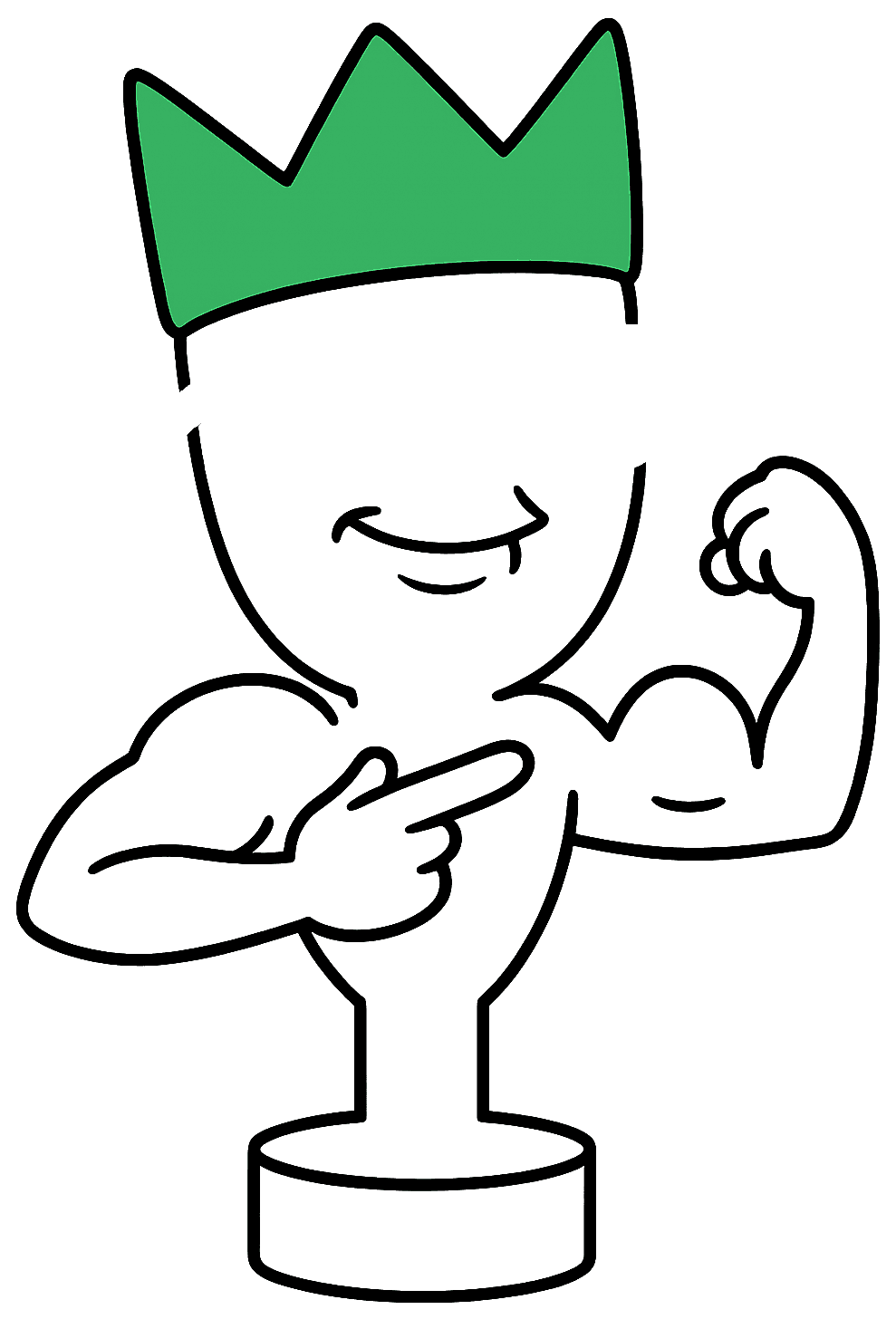 Trofeo.live mascot flexing